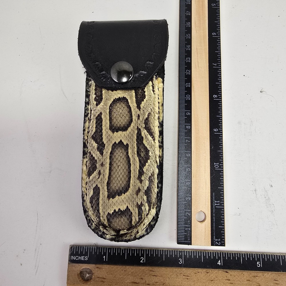 Buck 110 Leather knife sheath Burmese Python, case 6265 SHEATH NEW Handmade