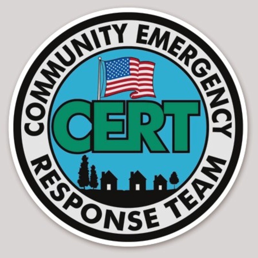 8 Inch Non-Reflective Round CERT Community Response Team Logo Vinyl Sticker