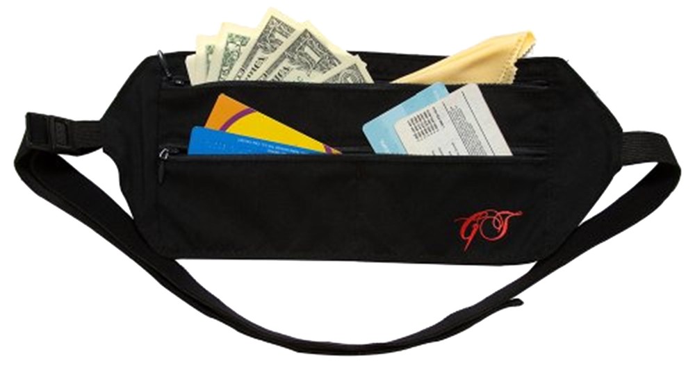 Gravity Travels Black Silk Blend Pouch Money Belt