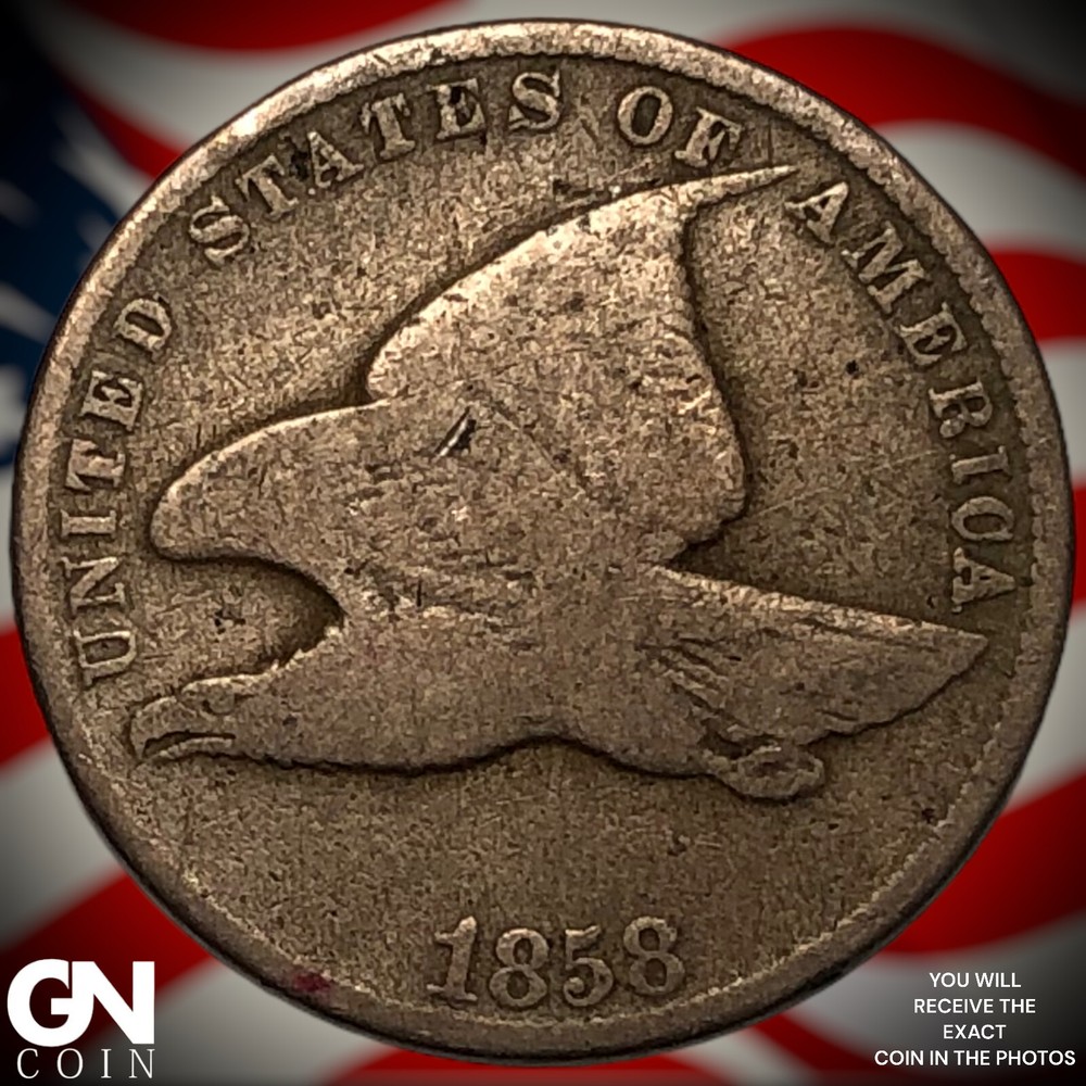 1858 Flying Eagle Cent Penny X9311