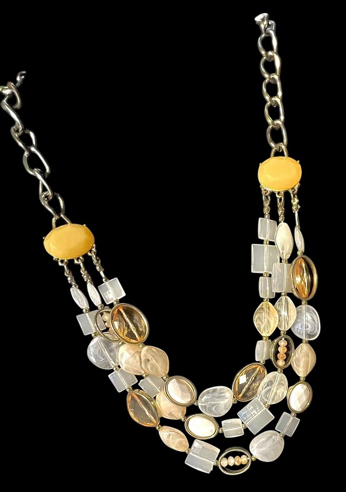 18-20” Adjustable Opaque Acrylic Multistrand Necklace