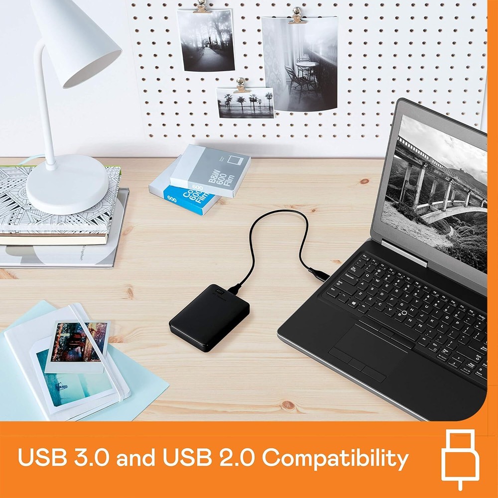 WD 2TB Elements Portable External Hard Drive HDD USB 3.0 PS4 & Xbox - Black
