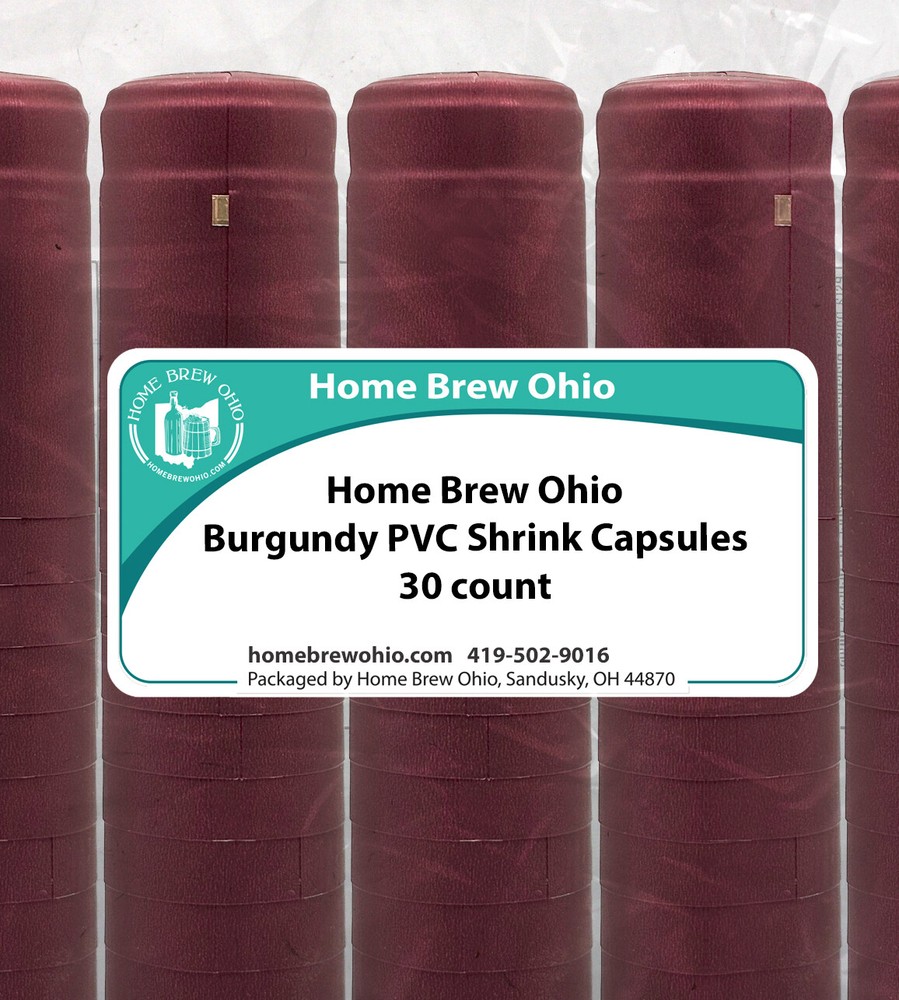 Burgundy PVC Wine Shrink Capsules 30 count