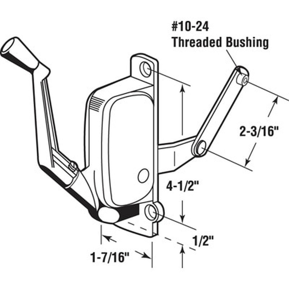 Awning Operator, Tucker Windows - right - Aluminum