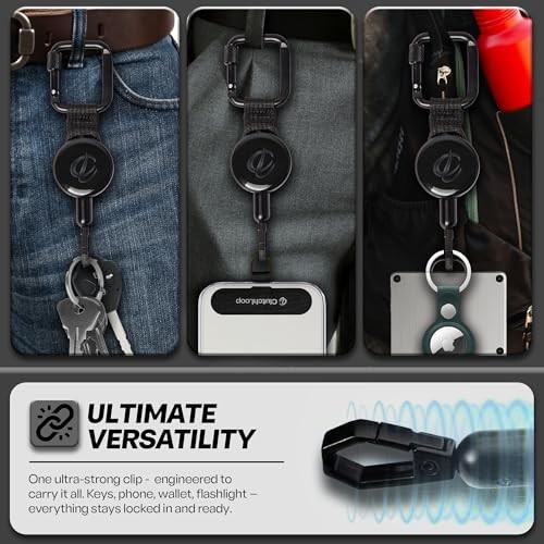 ClutchLoop Anti-Theft Phone Tether - Universal Adhesive Anchor, Retractable Stee