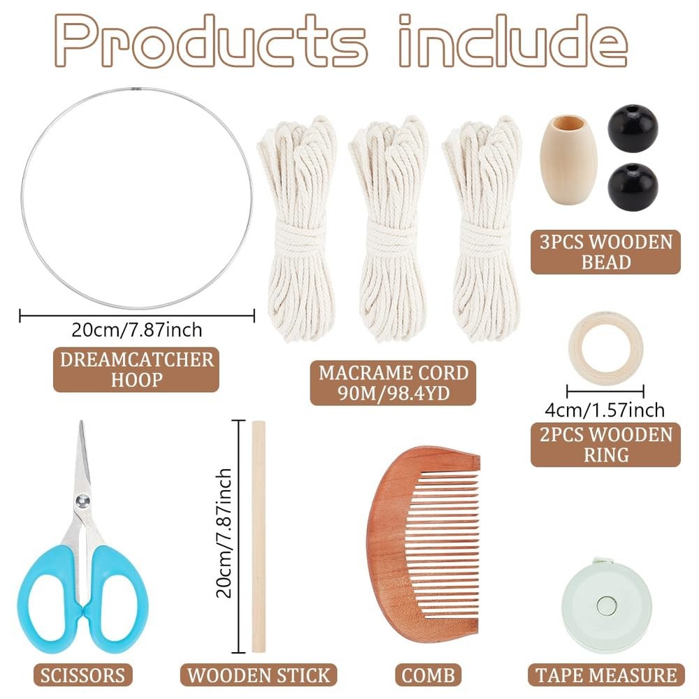 Macrame Owl Kit for Beginners Macrame Wall Hanging Kit DIY Macrame Kit with V...