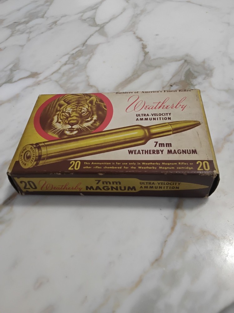 Weatherby 7mm Magnum Empty Ammo Box