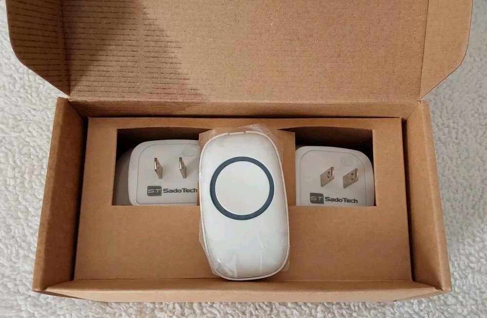 Sado Tech Wireless Beige Doorbell System w 2 Receivers 1 Transmitter