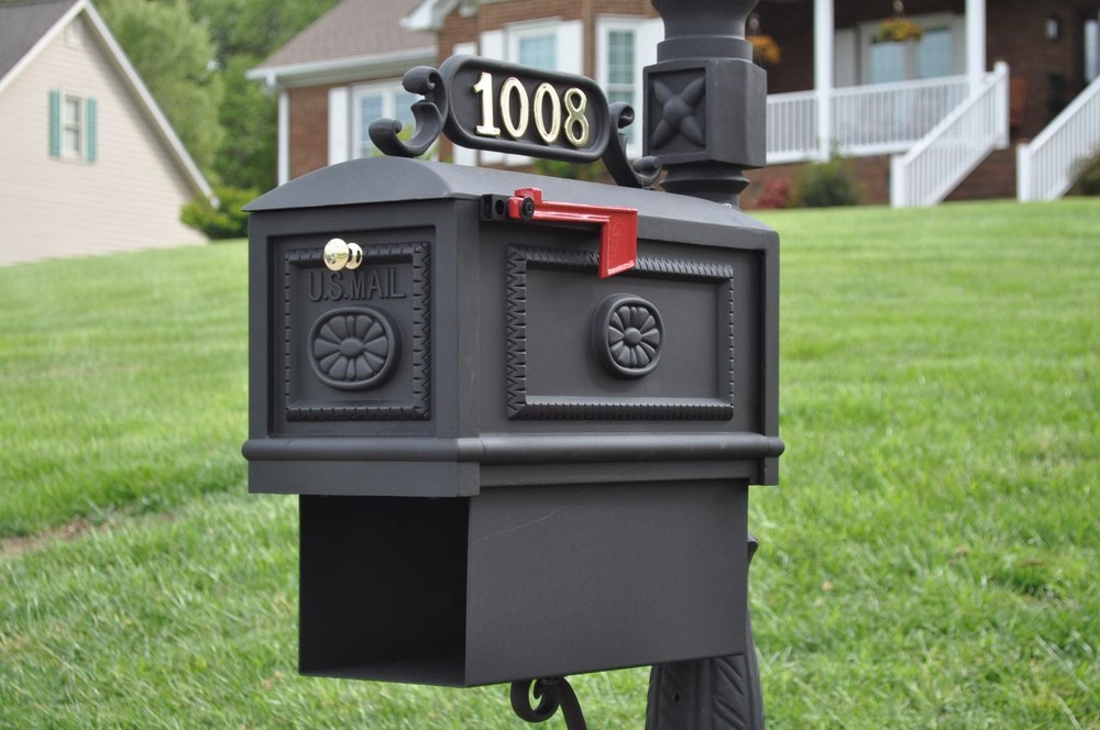 Better Box Mailbox with Paper Box - Black - Decorative Cast Aluminum Mailboxes