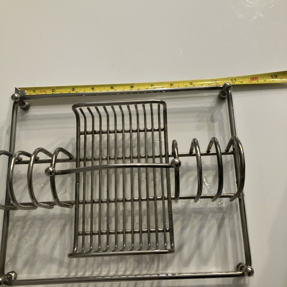 Vintage TRAY- Chrome & Lucite MCM Silverware Caddy - Silverware NOT Included