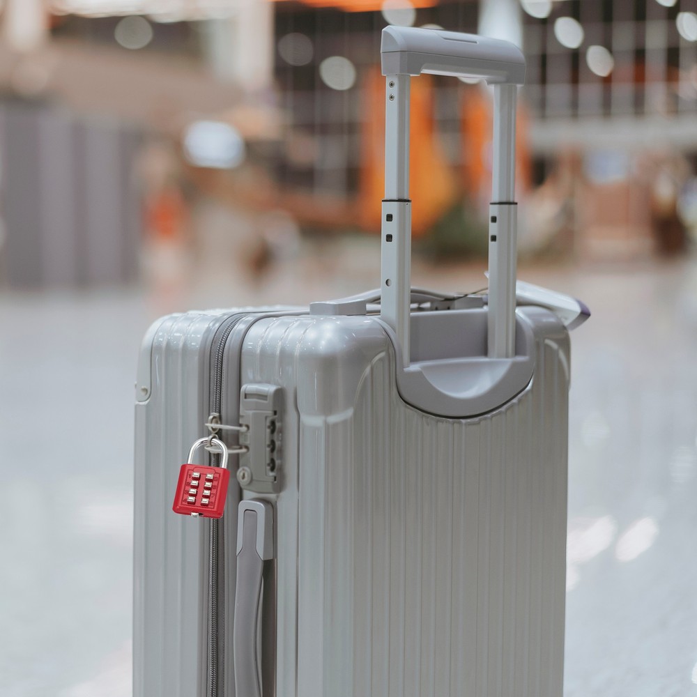 2Pcs Push Button Combination Padlock 8-Digit 4-Position Lock Red