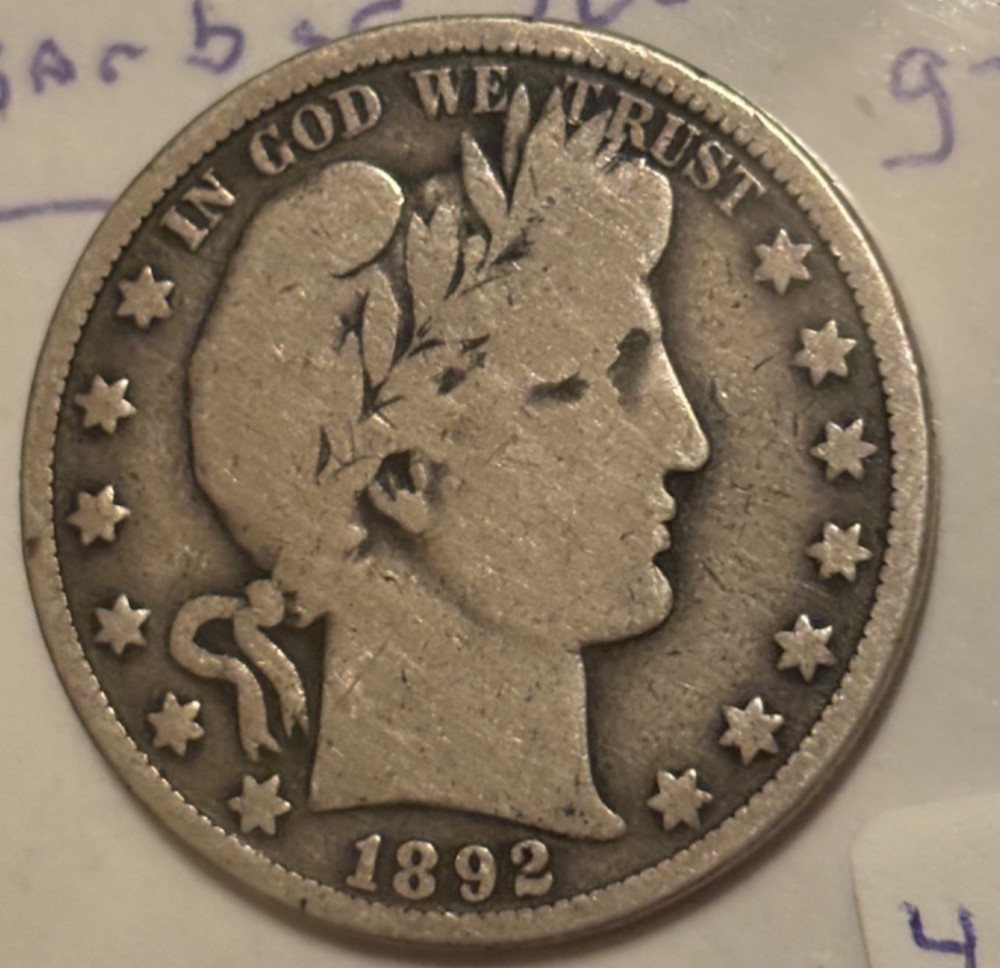 1892-o Barber Half Dollar, nice G/ VG , scarce