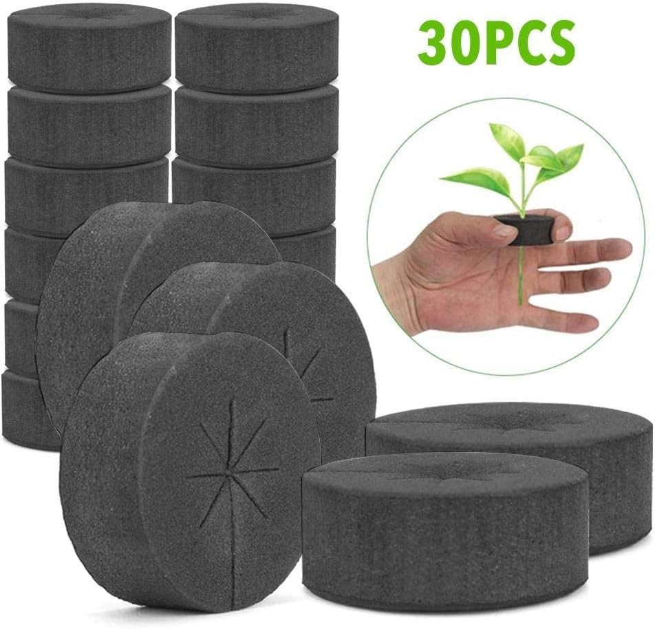 48mm Plant Cloning Collars - Durable Sponge Inserts for 2 Inch Net Cups, 30pcs