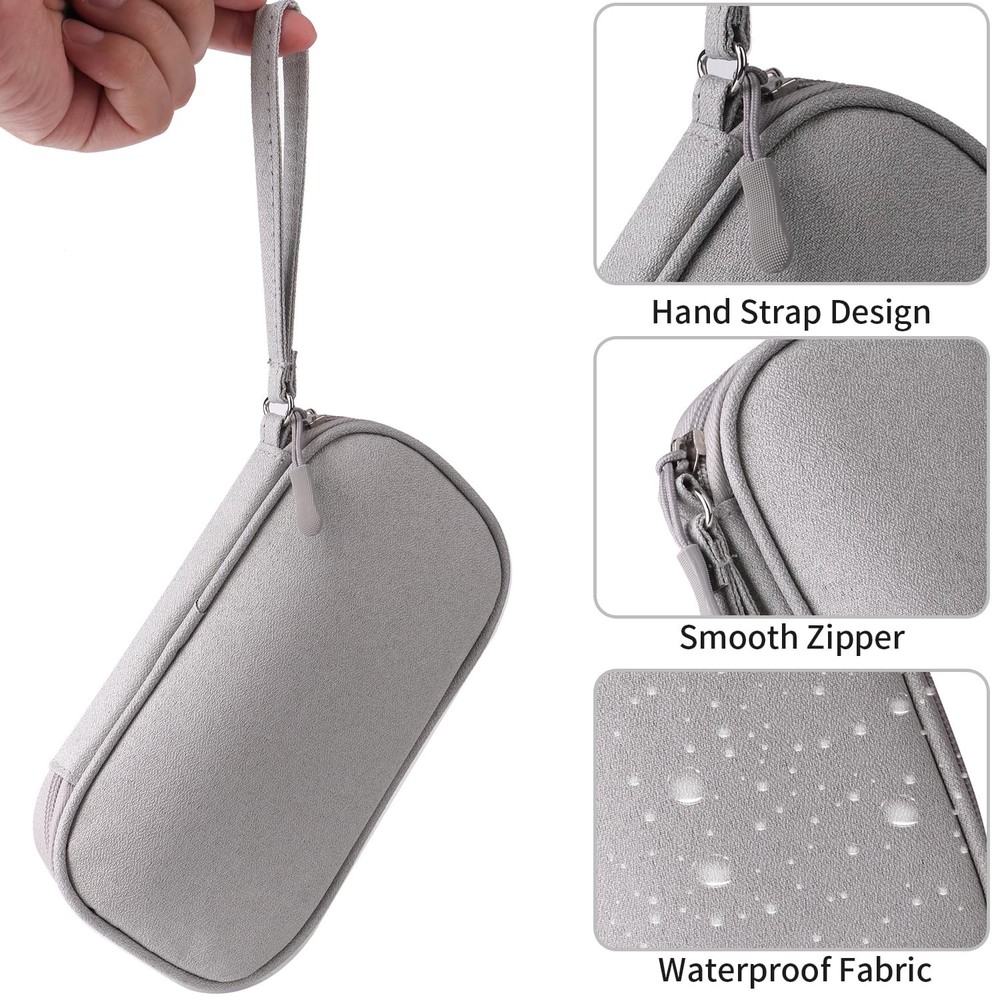Universal Cable Organizer Electronics Accessories Bag for Charger Phone Grey