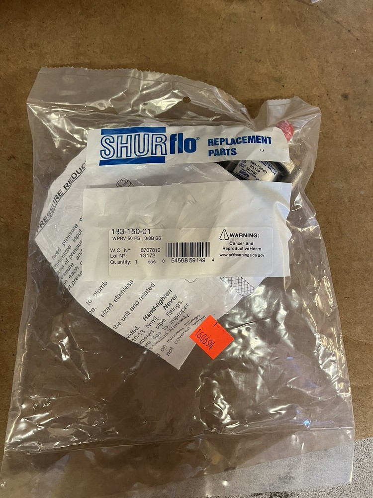 SHURFlo 183-150-01 Water Pressure Reducing Valve WPRV 50psi B366