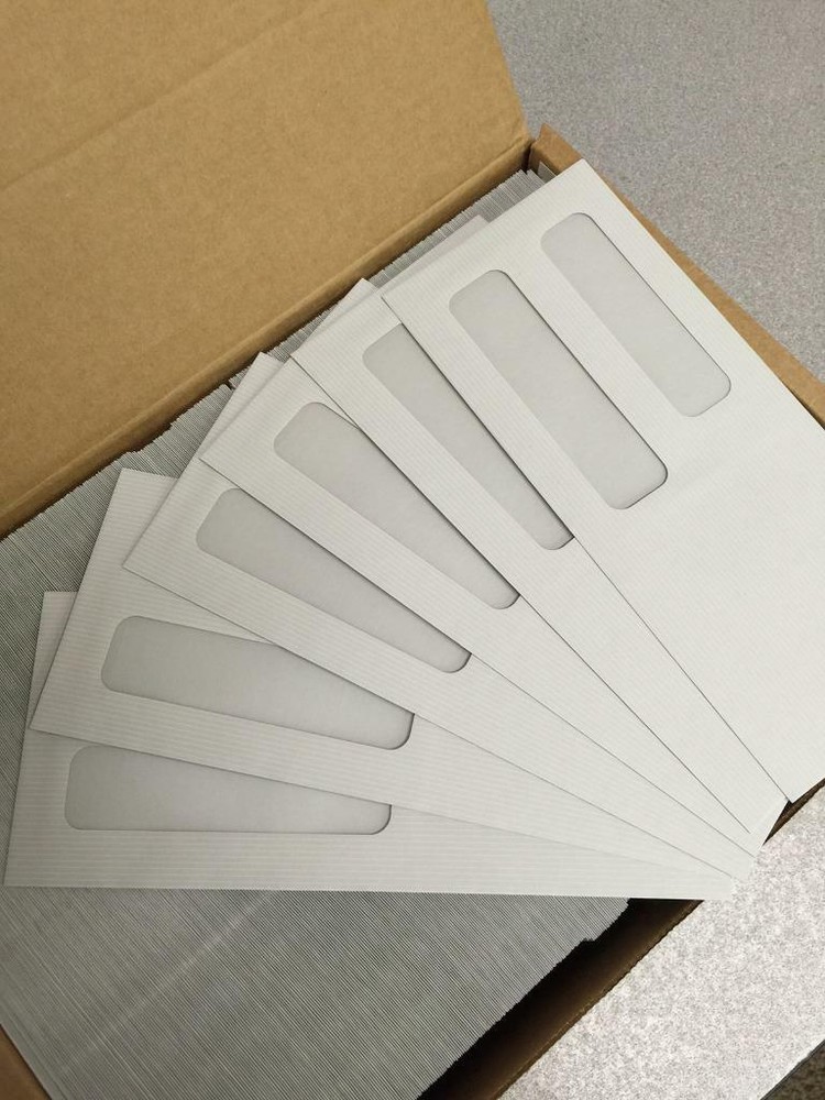 Double Window Gray Security Envelopes, NEBS Deluxe # 775 for Quickbooks