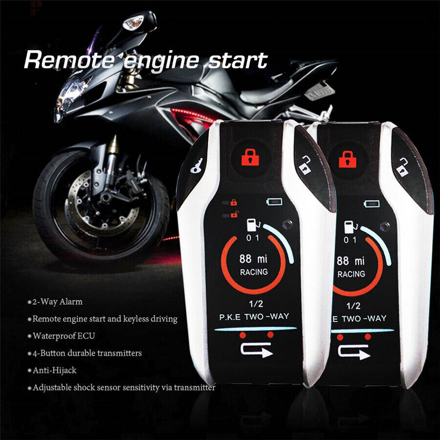 Motorcycle Alarm Anti-Theft Security System Vibration Alarm Remote Engine Start