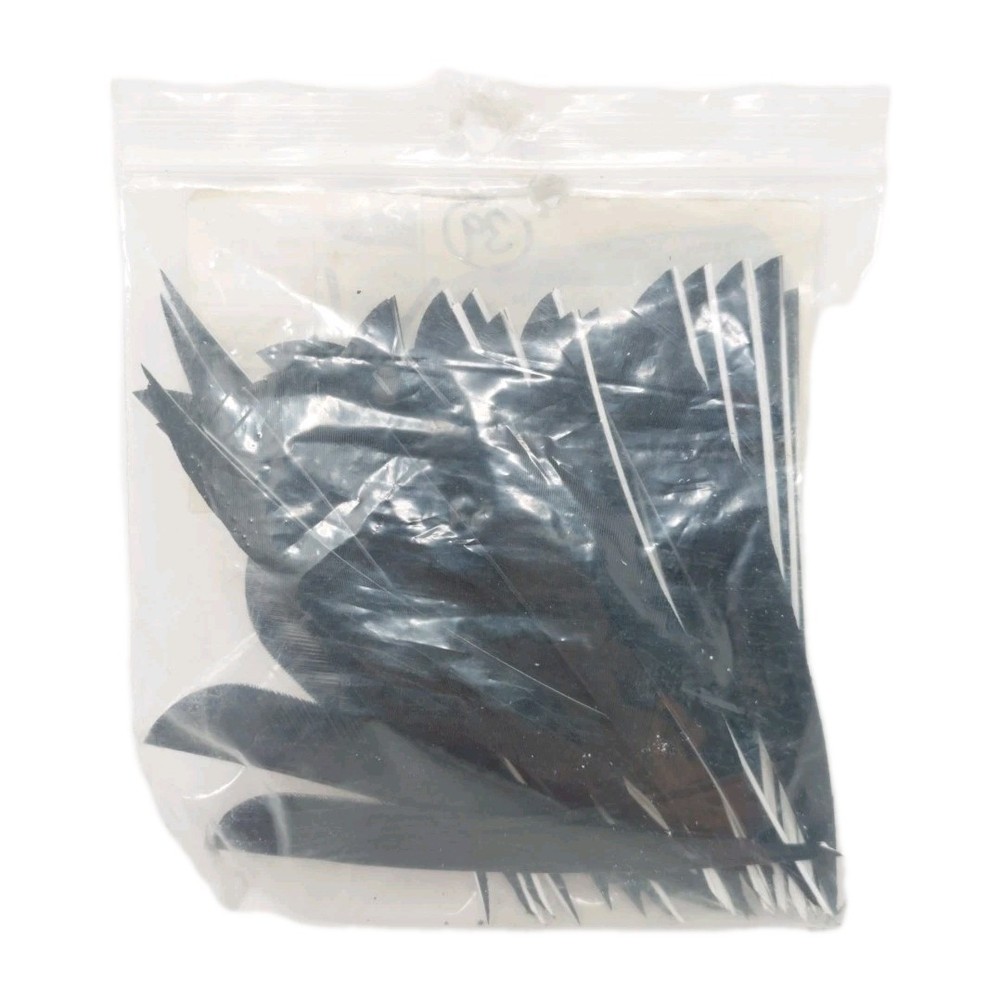 39 Count Gateway Feathers 5" Right Wing: Parabolic Jet Black
