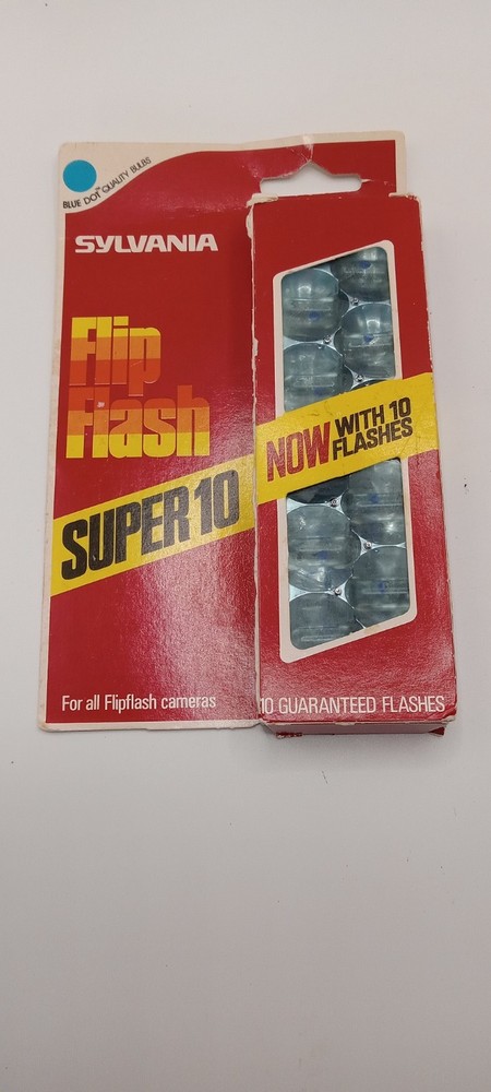 Vintage 1970s Sylvania Flip Flash Super 10 Flash Cube Sticks