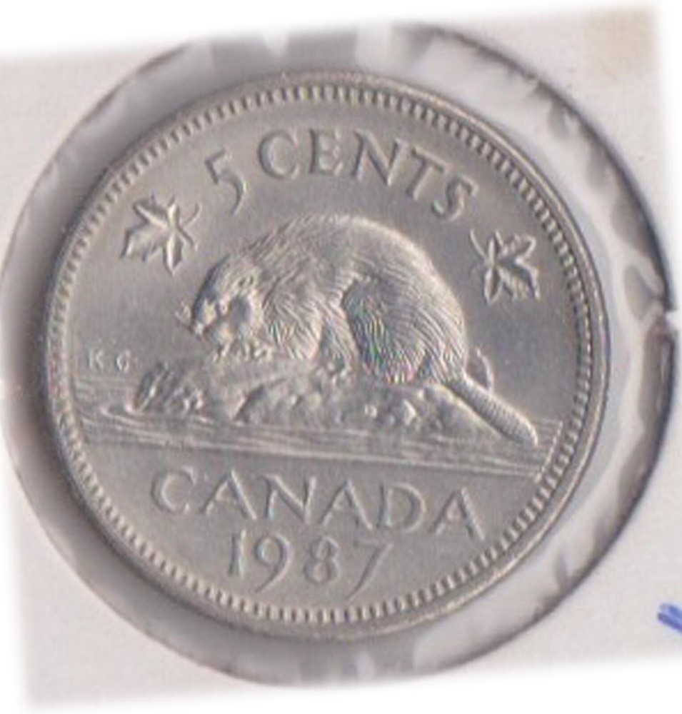 (H205-85) 1987 Canada 5c coin (CJ)