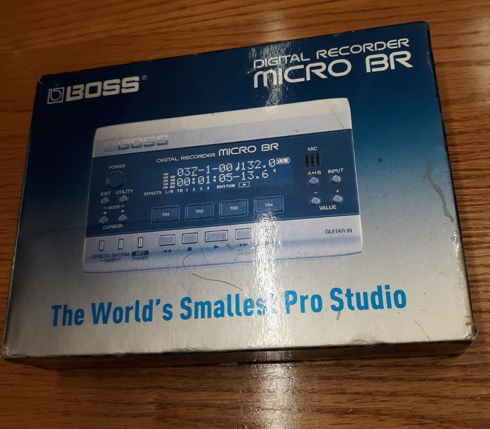 Boss Micro BR Digital Recorder Portable Studio Turns On Untested Box Accessories