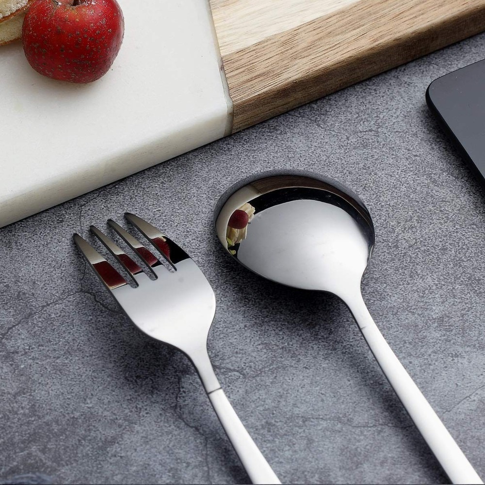 Berglander Flatware Set 20 Pieces, Stainless Steel Flatware Set, Silverware S...