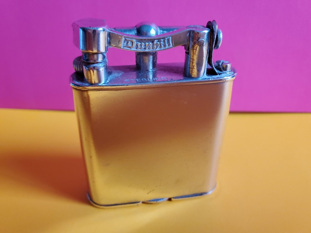 DUNHILL UNIQUE STERLING SILVER PETROL LIGHTER