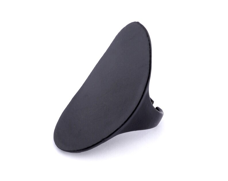 Curved Adjustable Oval Ring Black Painted Brass (18mm 8US inner size) 3071