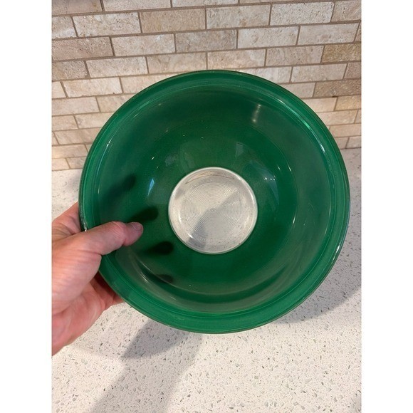 Pyrex Forest Green Rainbow Glass Mixing Bowl Set Vintage Kitchen Bundle