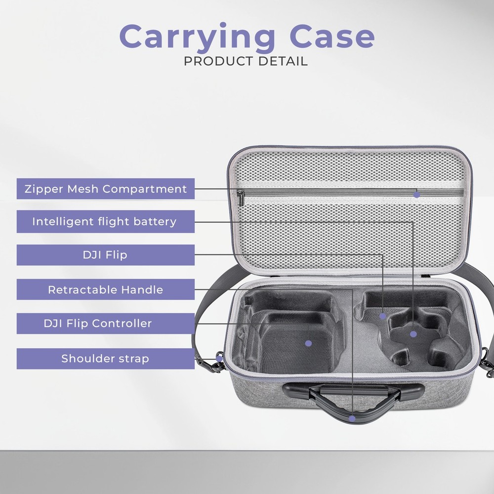 Aries Carrying Case for DJI Flip, Gray