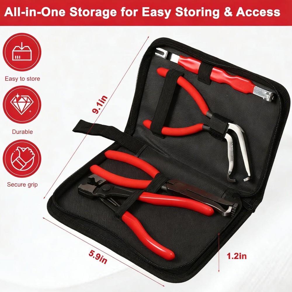 Automotive Electrical Disconnect Pliers Kit Connector Separator & Tools
