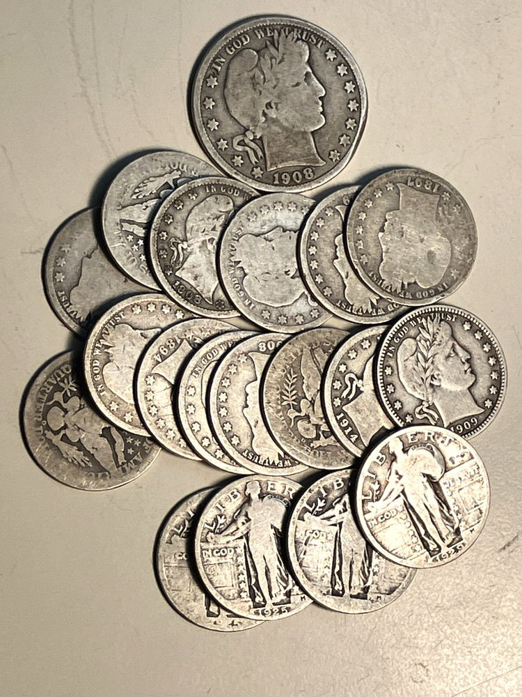 SILVER coins from 1894-1929