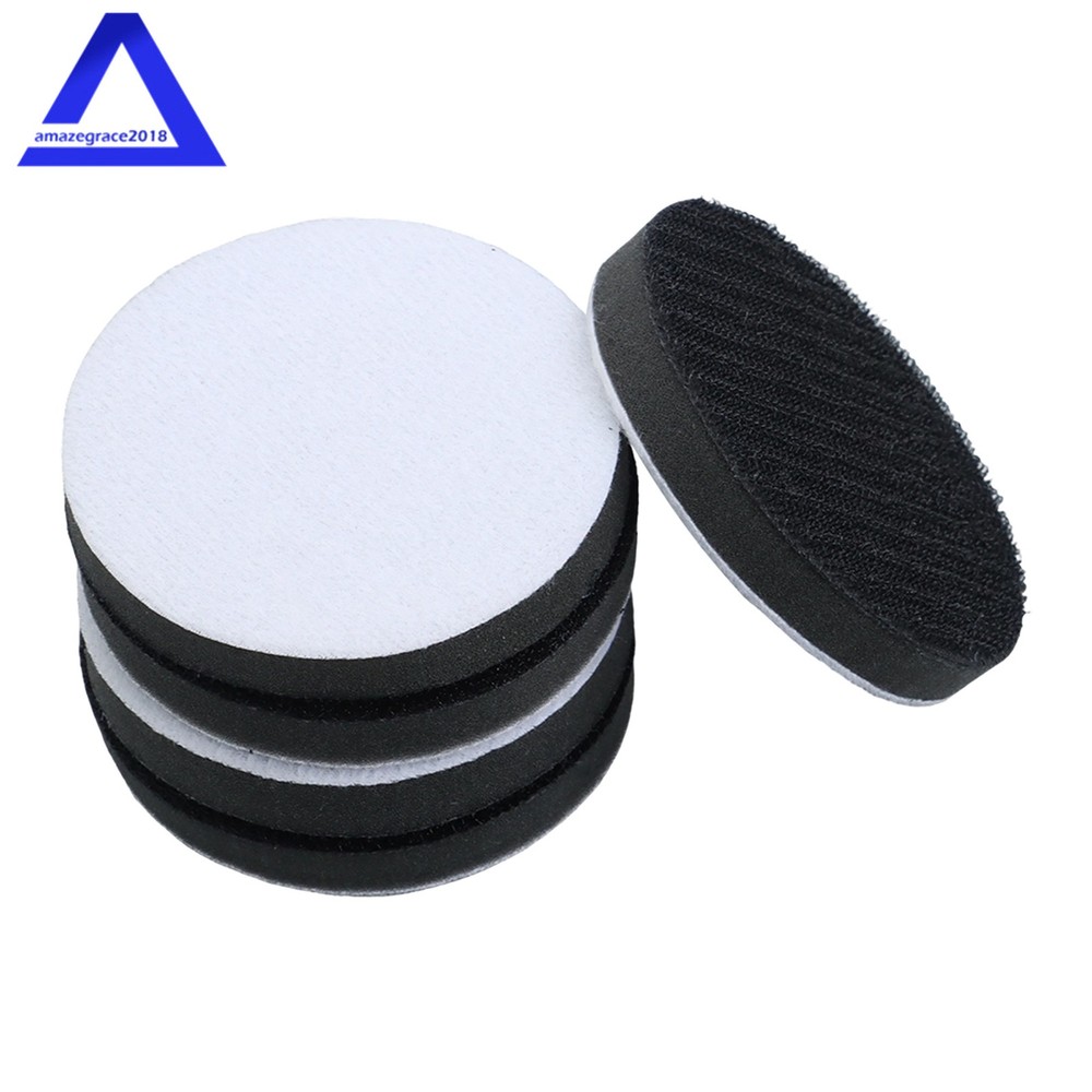 10 Pack 3 Inch (75mm) Foam Interface Pad, Hook and Loop Soft Foam Buffing Pad
