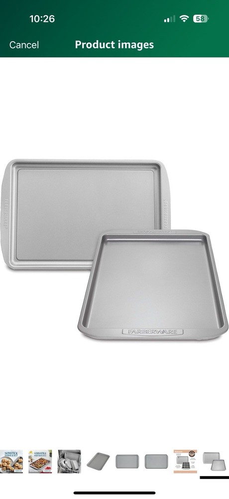 Farberware 47741-c  2-Piece 11”x17” Cookie Pan Set