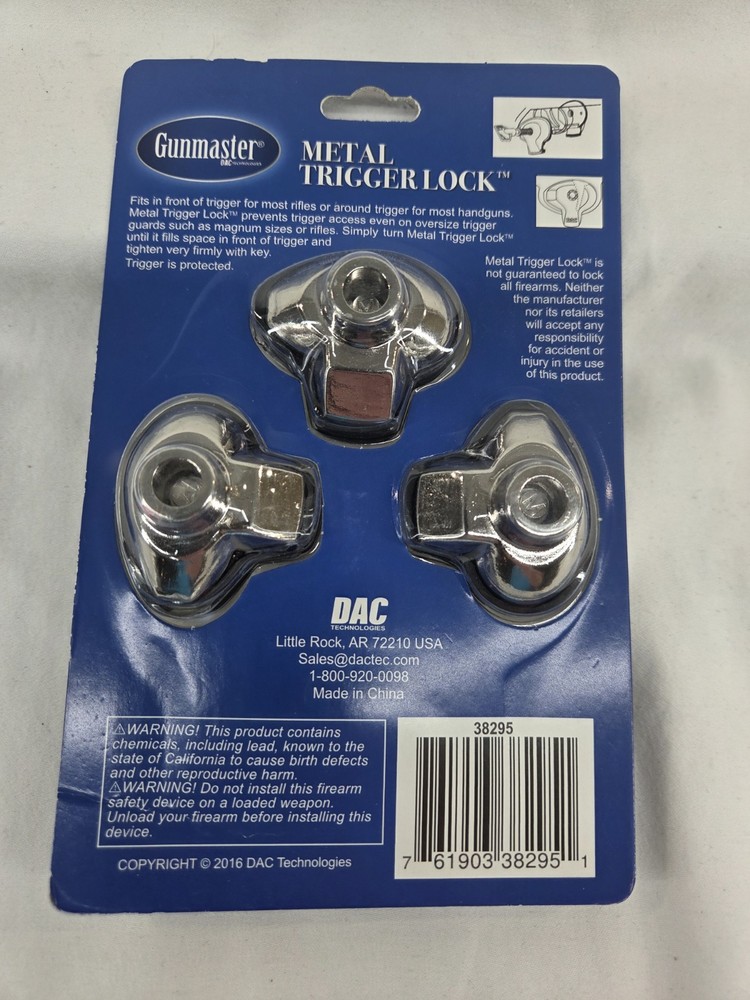 Gunmaster METAL TRIGGER LOCKS 3 Pack