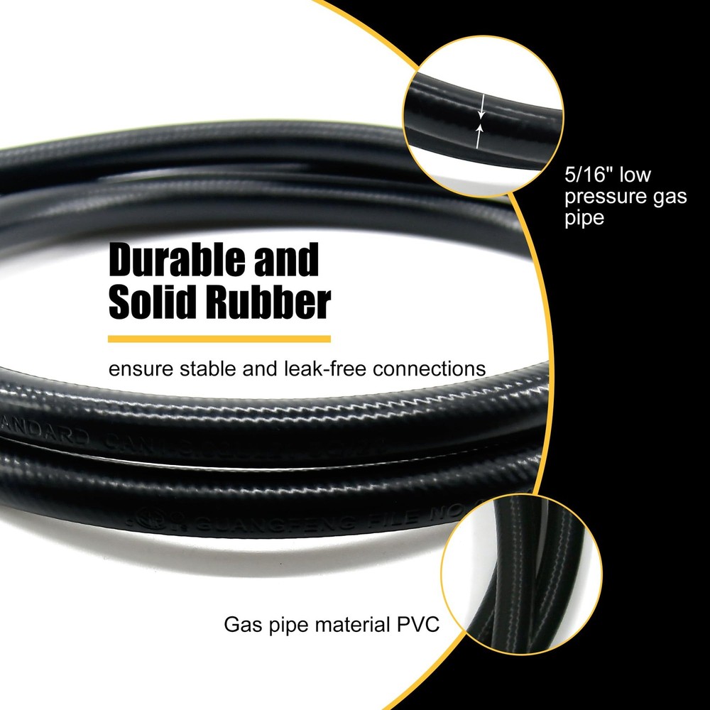 5 Feet Propane Hose Assembly Multipurpose Solution: Features 5 Feet, Black
