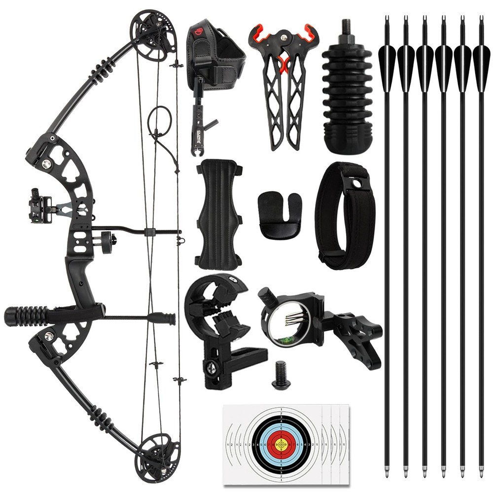 Compound Bow Kit Adjustable for Outdoor Use & Target Practice, 20-70lbs Arche...