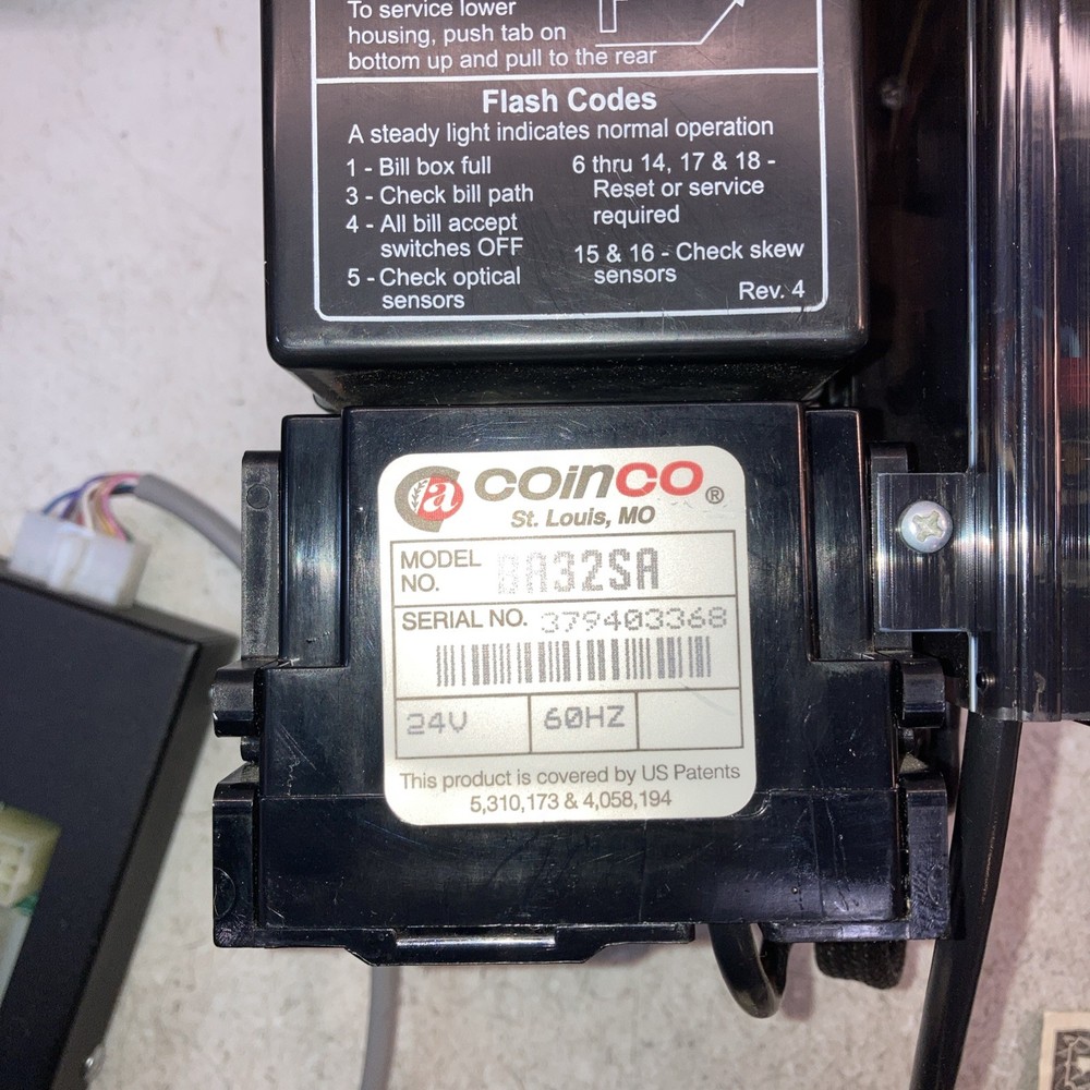 Coinco BA32SA Validator 24Volt MDB/ Pulse Interface Rebuilt Professionally