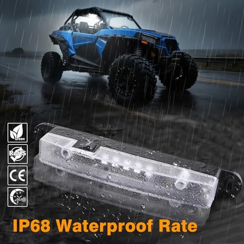 UTV Dome Light, Roll Bar Mount for UTV Interior Lights Battery Powered White