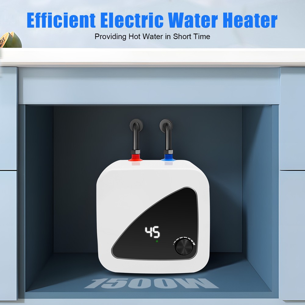 US 8L Mini-Tank Electric Hot Water Heater for Kitchen 1500W Watt 110V New
