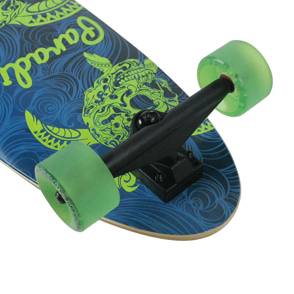 Paradise Longboard Complete 9" x 44" Turtle Skull Kicktail Shape