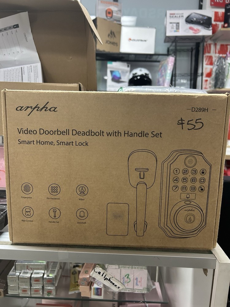 ARPHA Fingerprint Smart Door Lock Bluetooth Keyless Entry Deadbolt APP Control