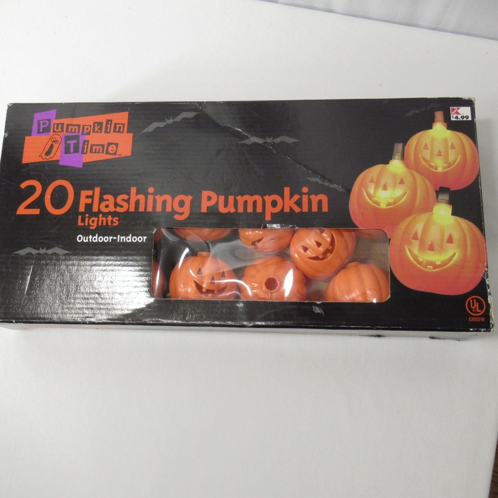 Halloween Plastic Pumpkin String Light Covers ONLY Lot 20 Orange Jack O Lantern