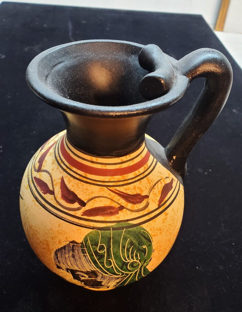 Hand Painted Pitcher 6½” Used