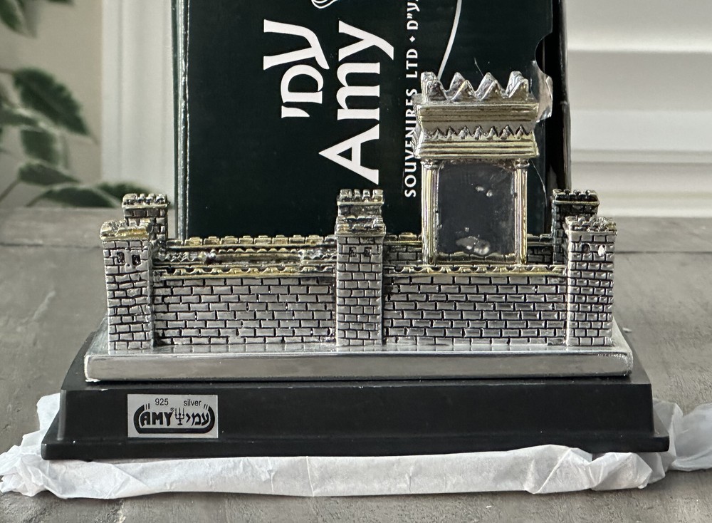 Silver Plating Model/Statue Jerusalem Israel Big Second Temple Model 925 *Read