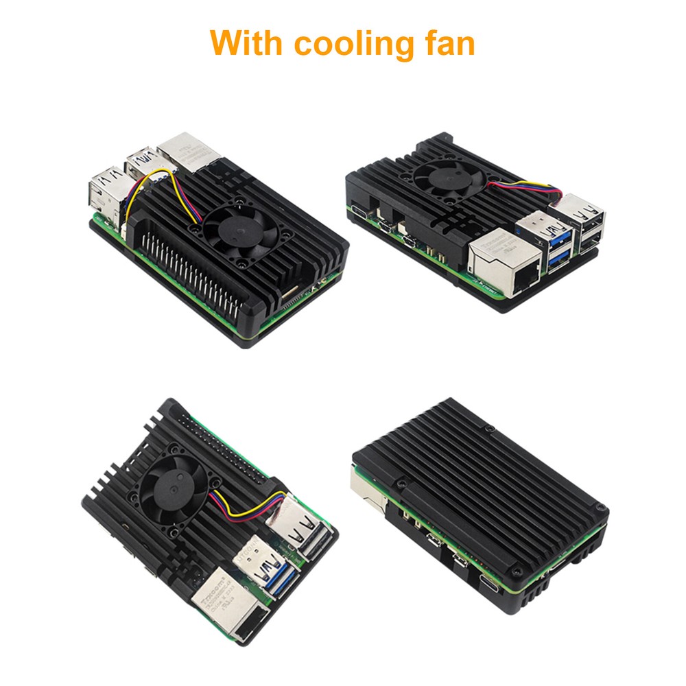 Metal Casing Raspberry pi5 Passive Cooling Casing Optional Cooling Fan US