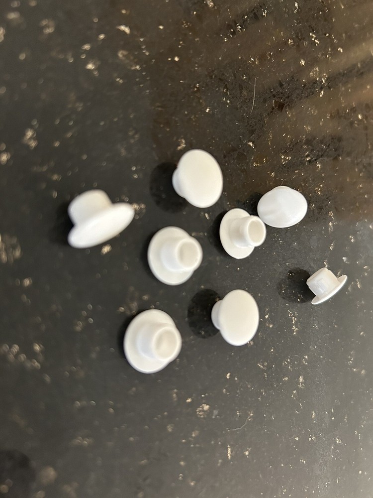 8 Pack White Plastic 8mm 5/16 Hole Plugs