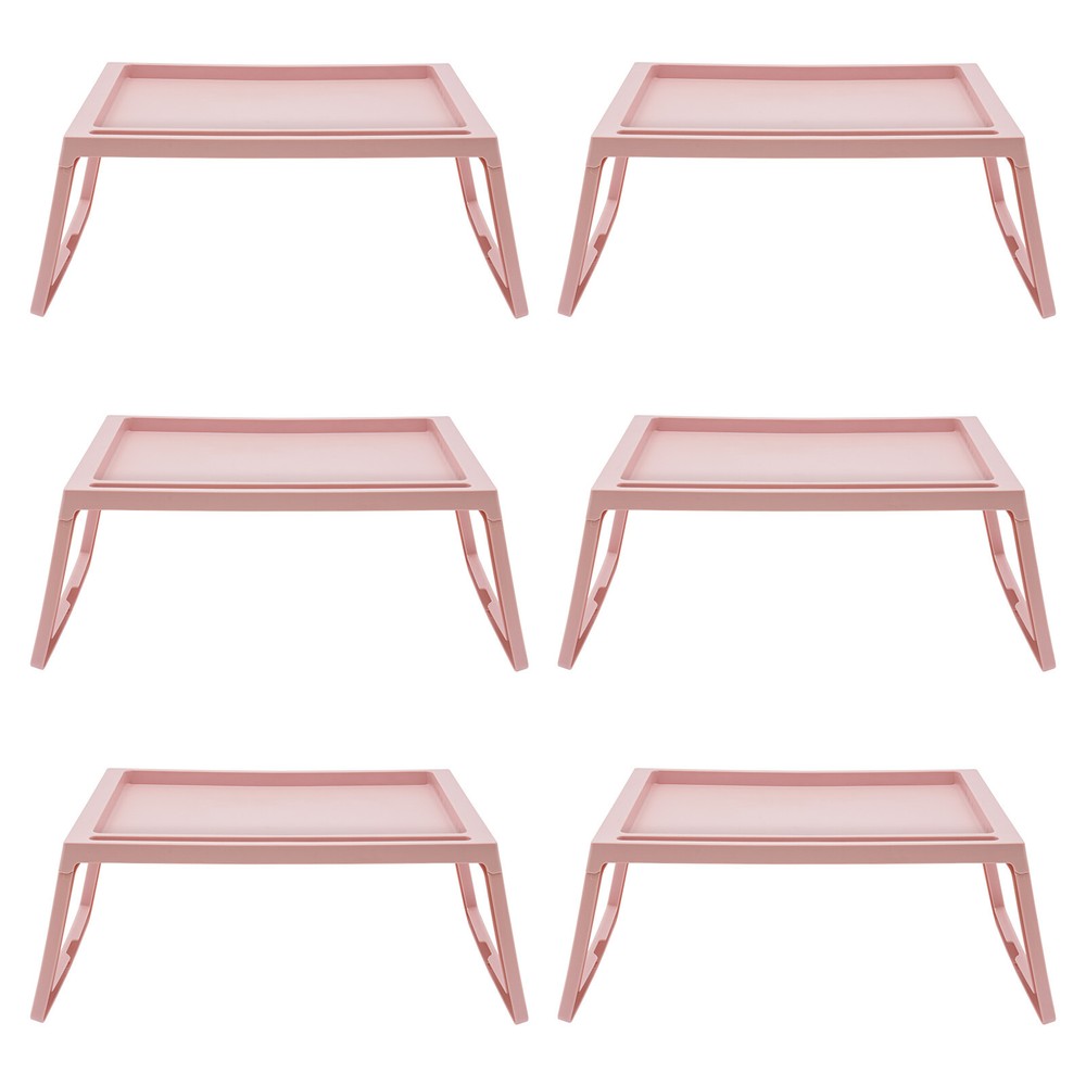 Laptop Notebook Table Stand Lap Tray Rectangular Foldable Computer Desk Pink