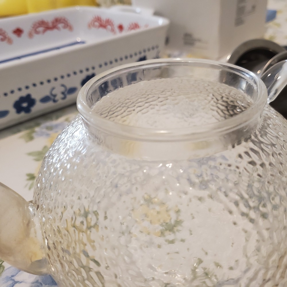 Tea Pot PARTS ONLY~~INFUSERw/ handle, LID, and KETTLE RIM Read