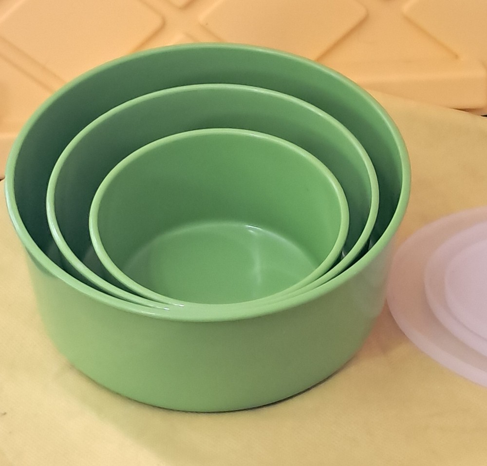 3 Piece Microwave Safe Bowls with Storage Lids Stackable Great For Leftovers